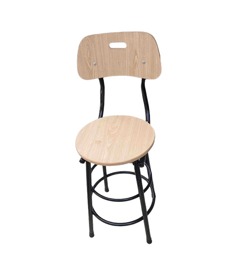 iShopping - Easy Shop Wooden Chair in Color Coated Steel Material 2 Ft - Light Brown