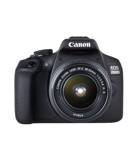 iShopping - Canon EOS 2000D DSLR Camera with EF-S 18-55 mm Lens-Black
