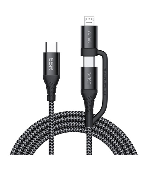 iShopping - ESR 2-in-1 Micro USB And USB-C Charging Cable