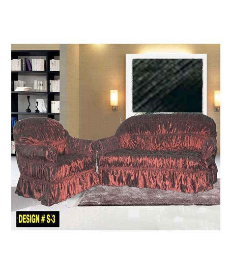 iShopping - FashionValley Silk Fancy 5 Seater Sofa Covers (S-3)