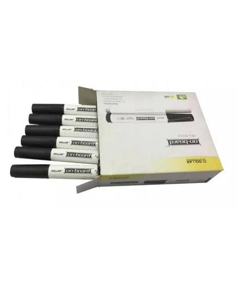 iShopping - Ferozi Traders White Board Marker Black - Pack of 12