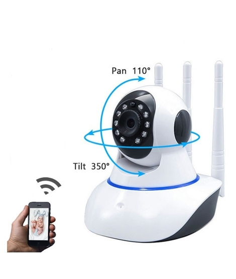 iShopping - Ferozi Traders IP Wireless 360 Camera with 3 Antenna White