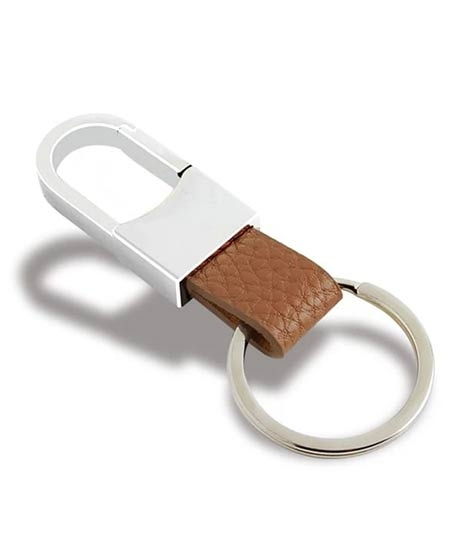 iShopping - Ferozi Traders Brown Leather Strap Key Ring
