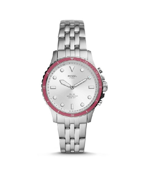 iShopping - Fossil FB-01 Hybrid Women's Smartwatch Silver (FTW5069P)