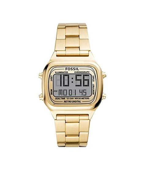 iShopping - Fossil Retro Digital Men's Watch Gold (FS5843)