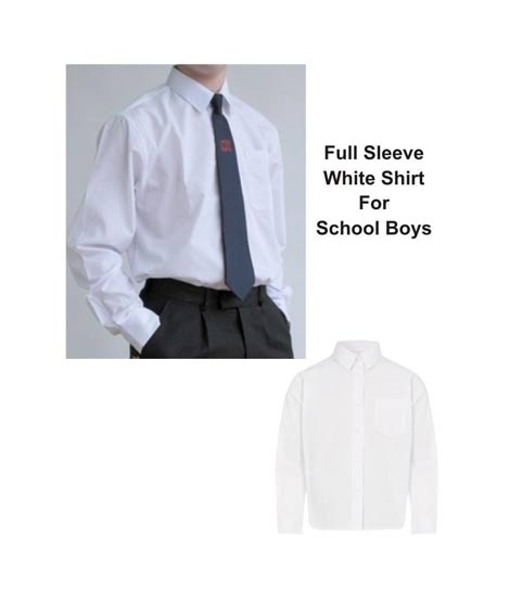 iShopping - G-Mart 22 Number Full Baazo White Shirt For School Boys