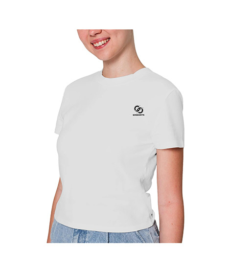 iShopping - Genshirts Cotton T Shirt For Unisex-White-Medium