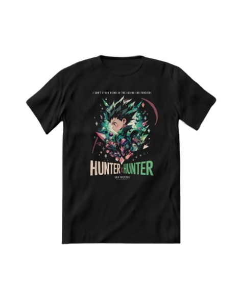 iShopping - Genteez Hunter x Hunter Digital Printed T Shirt For Men-Black-Medium