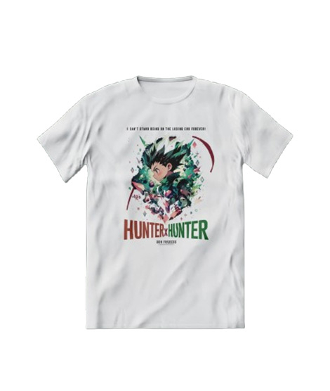 iShopping - Genteez Hunter x Hunter Digital Printed T Shirt For Men-White-Medium