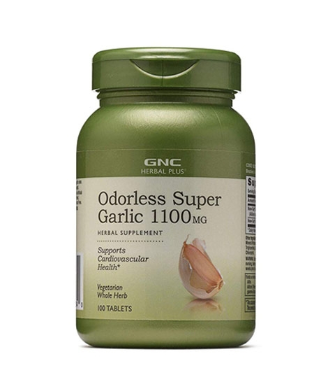 iShopping - GNC Herbal Plus Odorless Super Garlic 1100mg Supplements (100 Tablets)