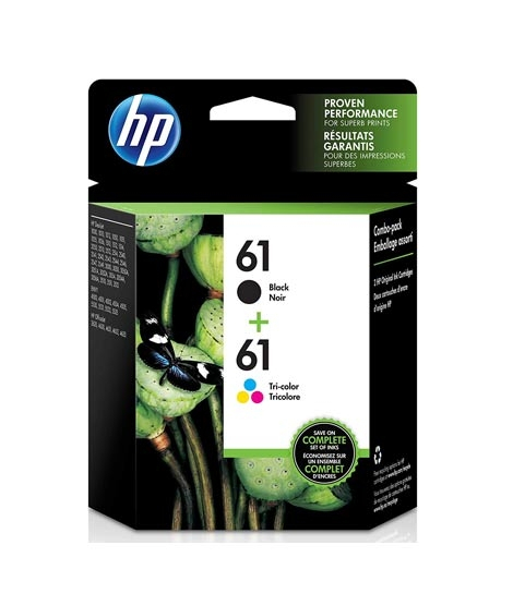 iShopping - HP 61 Ink Cartridges Black Tri-color (CH561WN, CH562WN) Pack Of 2