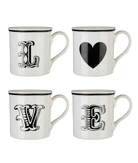 iShopping - Premier Home Love Mugs Pack Of 4 (722969)
