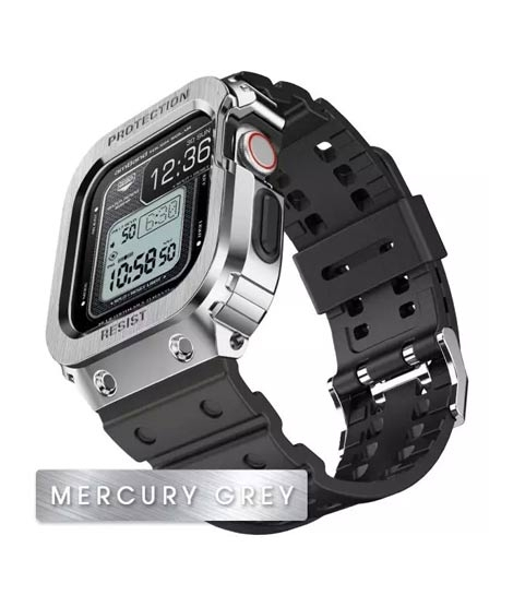 iShopping - Amband Apple Watch Band & Case Mercury Grey (AMT-2998)