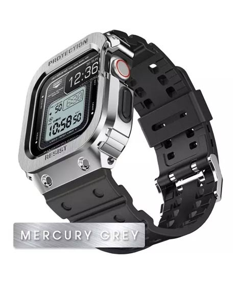 iShopping - Amband Apple Watch Band & Case Mercury Grey (AMT-2997)