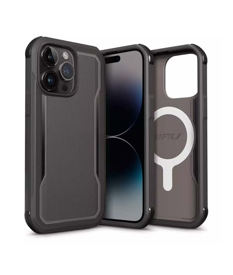iShopping - Raptic Fort MagSafe Case For iPhone 14 Pro Charcoal (AMT-8499)