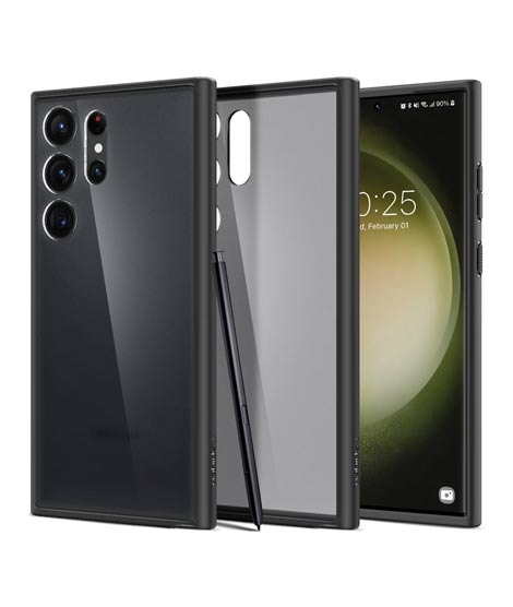 iShopping - Spigen Ultra Hybrid Case For Galaxy S23 Ultra Frost Black (ACS05619)