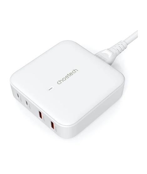 iShopping - Choetech 100W GAN 4 Ports Desktop Charger White – (PD8008)
