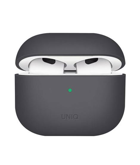 iShopping - Uniq Lino Hybrid Liquid Silicon Case For Airpod 3rd Gen Grey