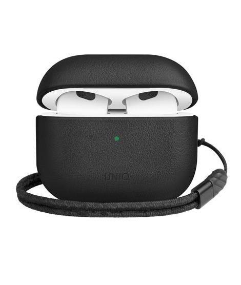 iShopping - Uniq Terra Genuine Leather Case For Airpod 3rd Gen Black
