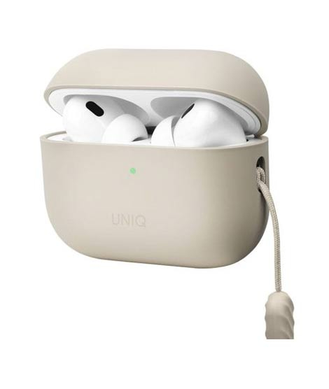 iShopping - Uniq Lino Hybrid Liquid Silicone Case For Airpod Pro 2nd Gen Beige