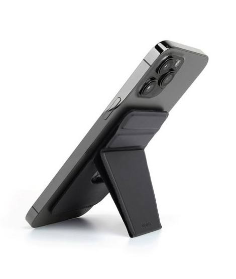 iShopping - Uniq Lyft Magnetic Phone Stand and Card Holder Black