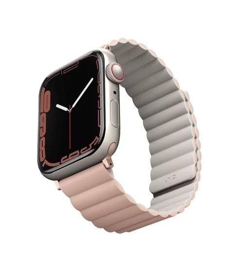 iShopping - Uniq Revix Magnetic Strap For Apple Watch Series 1-8 Pink/Beig