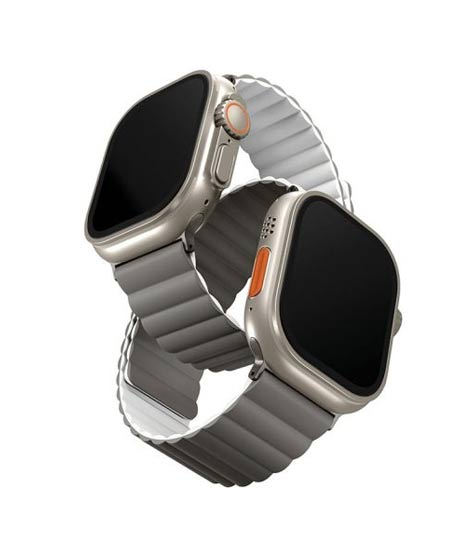 iShopping - Uniq Revix Magnetic Strap For Apple Watch 1-8 Ash Grey/Dove White