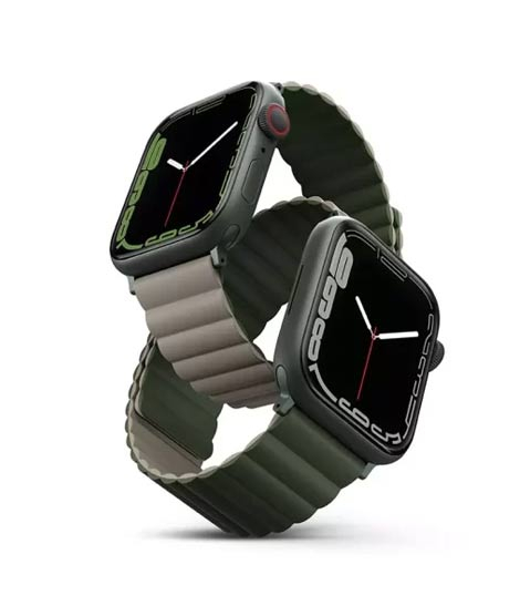 iShopping - Uniq Revix Magnetic Strap For Apple Watch Series 1-8 Green/Taupe