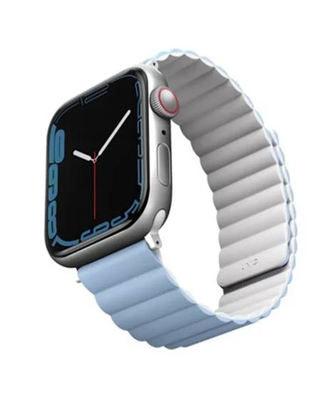 iShopping - Uniq Revix Magnetic Strap For Apple Watch Series 1-8 White/Blue