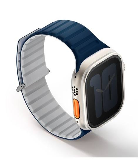 iShopping - Uniq Revix Evo Magnetic Strap For Apple Watch Series 1-8 Royal Blue/Chalk