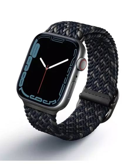 iShopping - Uniq Aspen Edition Braided Strap For Apple Watch Series 1-8 Obsidian Blue