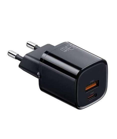 iShopping - Mcdodo 33W PD+QC Dual Port Nano Charger EU Black (CH-0151)