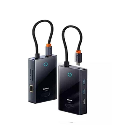 iShopping - Baseus PioneerJoy 8-Port HUB Adapter Grey