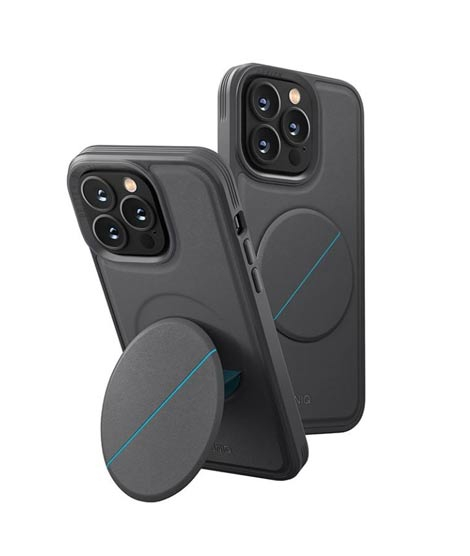 iShopping - Uniq Novo Series Case For iPhone 14 Pro Charcoal Grey