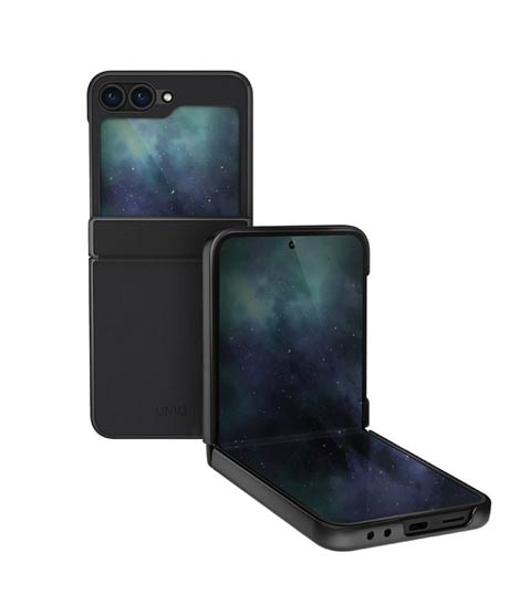 iShopping - Uniq Ora Leatherette Case For Samsung Galaxy Z Flip 6 Black