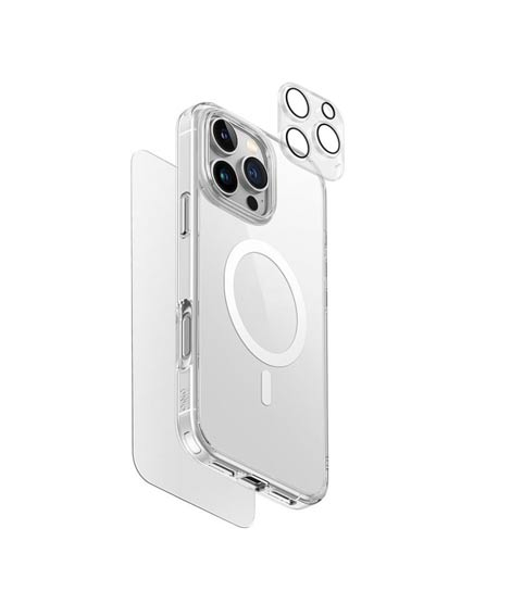 iShopping - Uniq 3 in 1 Bundle Pack MagClick MagSafe Case For iPhone 16 Pro Max - Clear