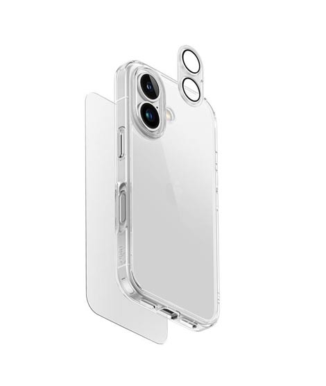 iShopping - Uniq Clearvue 3 In 1 Bundle Pack For iPhone 16 - Clear