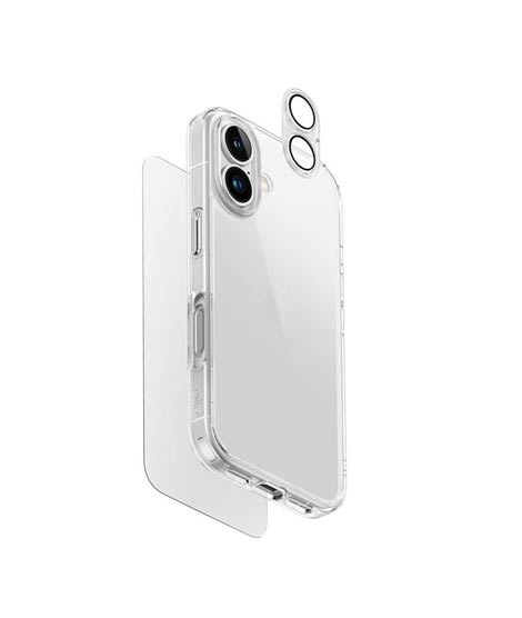 iShopping - Uniq Clearvue 3 In 1 Bundle Pack for iPhone 16 - Clear