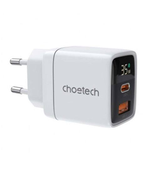 iShopping - Choetech PD35W USB-C and USB-A GaN Charger With Display (PD6052) -White