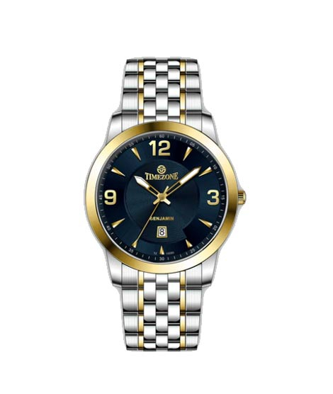 iShopping - Timezone Infinity Nebula Watch For Men Two Tone Golden ( TZ-1333)-Blue