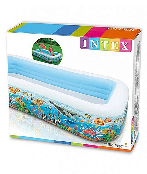 iShopping - Intex Family Deluxe Mini Swimming Pool White/Blue (PX-9296)