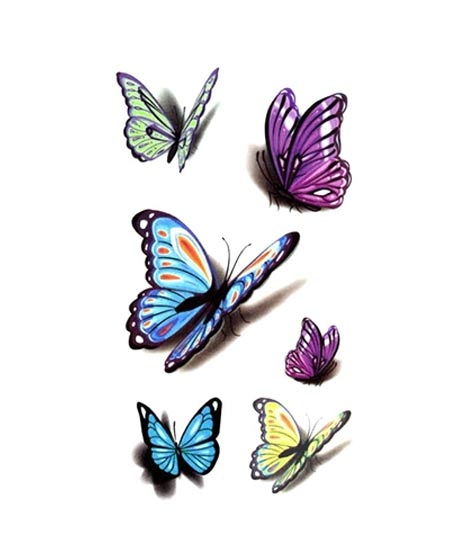 iShopping - Ferozi Traders Butterfly Design Temporary Tattoo Sticker