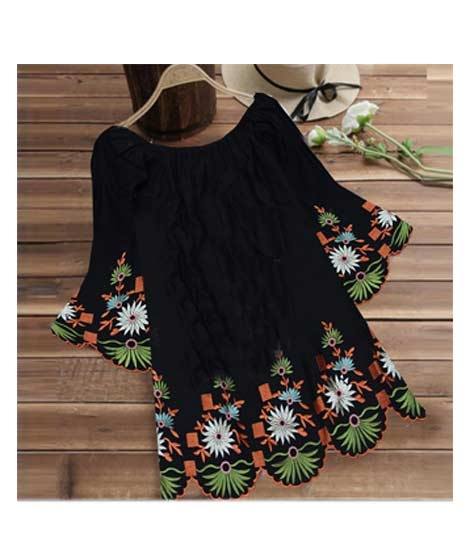 iShopping - Khareed Express Stitched Kurti For Women Black (0032)