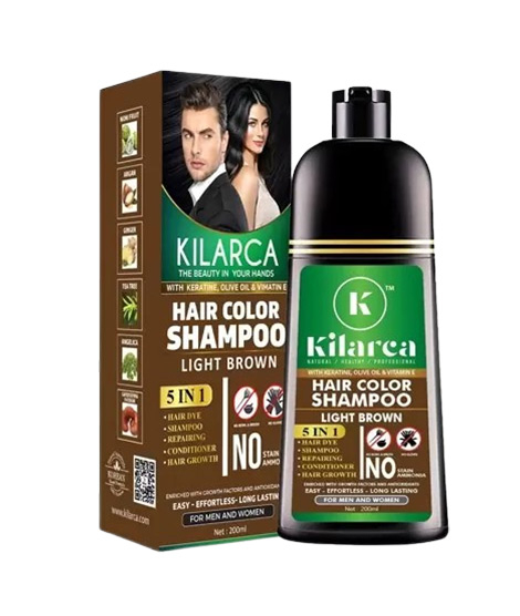 iShopping - Kilarca 5 In 1 Hair Color Shampoo Light Brown 400ml