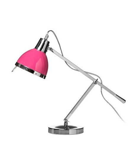 iShopping - Premier Home Chrome Table Lamp - Hot Pink (2501638)