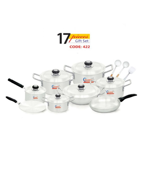 iShopping - Klassic Metal Finish Cookware Gift Set - 17 Pieces