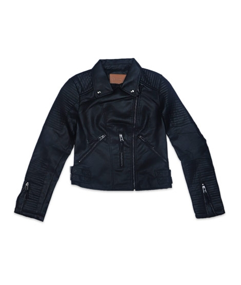 iShopping - Evenodd Leather Biker Jacket For Women Black (WWJK2001)