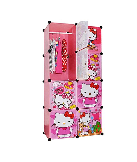 iShopping - Israr Mall Eight Cubic Hello Kitty Kids Wardrobe - Pink