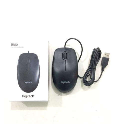 iShopping - Logitech Optical USB Wired Mouse (B100)