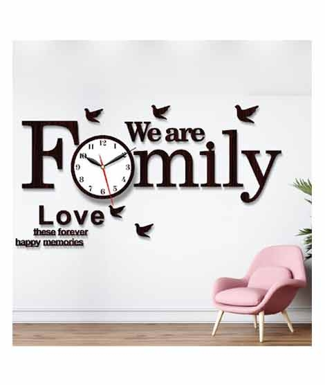 iShopping - LookNBuy 3D Wooden Wall Clock (0015)